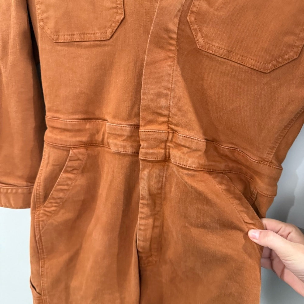 Mother Jumpsuit The Fixer in Brown Denim - Picture 7 of 14